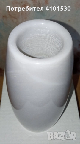 Мраморна вазичка, снимка 2 - Вази - 52971629