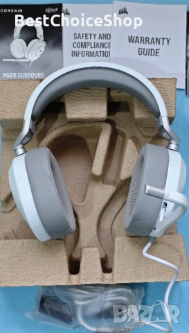 Gaming слушалки с микрофон Corsair HS65, Surround, Dobly Audio 7.1 Sound ID, Конектор USB & 3.5mm