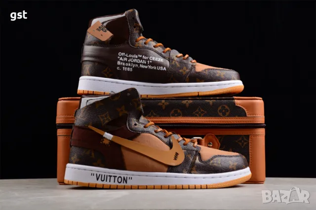 Много Редки Маратонки Nike Air Jordan 1 x Off White x LV кецове Баскетбол , снимка 1
