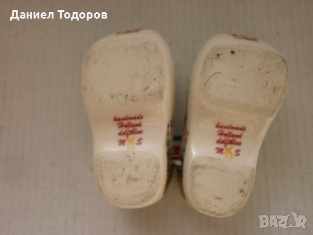 Стара Порцеланова Фигура - Обувки - Пепелник  - с Маркировка, снимка 5 - Антикварни и старинни предмети - 28716007