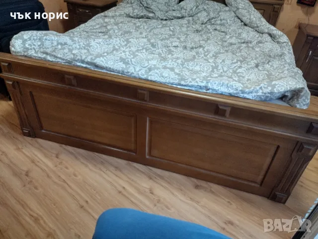 дървен спален комплект , снимка 4 - Спални и легла - 49979463