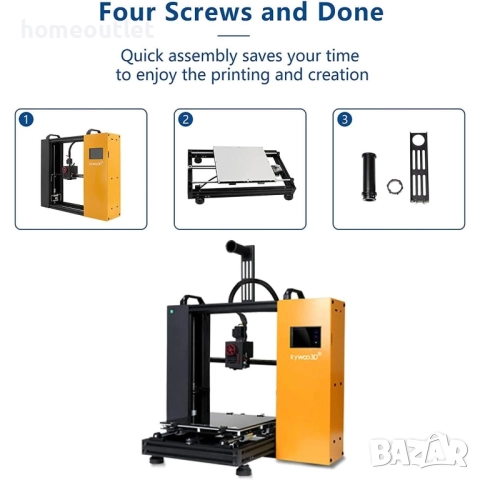 ПРОМОЦИЯ 3D принтер KYWOO 3D TYCOON MAX – стабилност, прецизност и бърза работа, снимка 7 - Друга електроника - 52802826