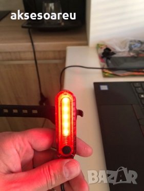 Комплект водоустойчив преден и заден фар фенерче фарове светлини за велосипед колело Акумулаторна LE, снимка 7 - Аксесоари за велосипеди - 38396427