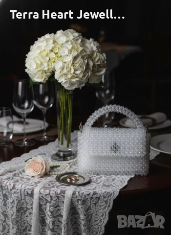 Дамска чанта ръчна изработка цвят русалка, снимка 2 - Чанти - 51793121