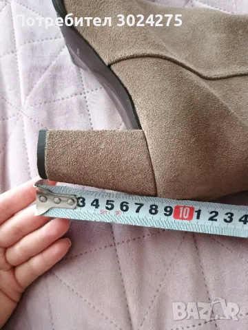 Велурени ботуши, снимка 2 - Дамски ботуши - 49033739