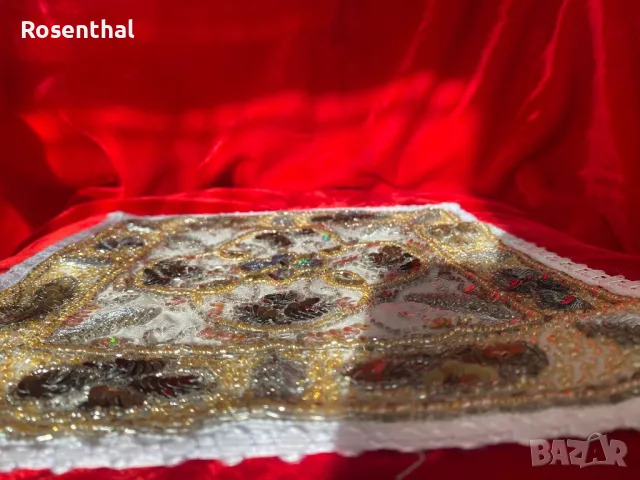 Кърпи с мъниста и везба, снимка 8 - Антикварни и старинни предмети - 47711783