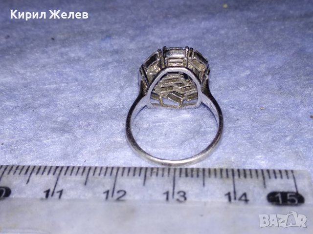 ИЗУМИТЕЛЕН СКЪПОЦЕНЕН СРЕБЪРЕН АРТ ПРЪСТЕН РОДИРАНО СРЕБРО 925 с ИСКРЯЩ ЛАБОРАТОРЕТ МОЙСАНИТ 33200, снимка 9 - Пръстени - 40556536