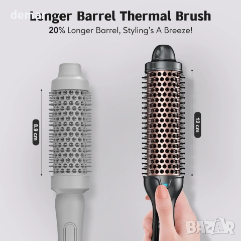 Термочетка Farery с изключително дълъг цилиндър, 38 мм, за средна и дълга коса, снимка 5 - Маши за коса - 52735716