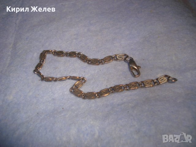 СТАРА ПОСРЕБРЕНА РЕТРО ВИНТИДЖ ГРИВНА РЯДКА ПЛЕТКА - МЕЧА СТЪПКА НЕРЪЖДАЕМА СТОМАНА 28403, снимка 4 - Гривни - 37395554