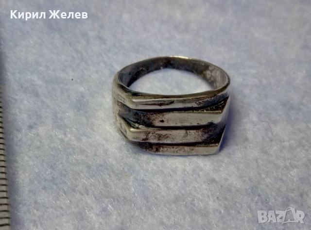 ДИЗАЙНЕРСКИ ФЕШЪН АРТ МОДЕЛ СРЕБЪРЕН ПРАСТЕН СРЕБРО 925 с ОКСИДАЦИЯ РЪЧНА МАЙСТОРСКА ИЗРАБОТКА 49419, снимка 6 - Пръстени - 50510757