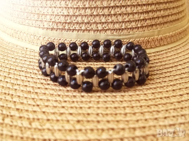 🏷️ Гривна / цвят: перлено черен и сив, снимка 2 - Гривни - 47313017