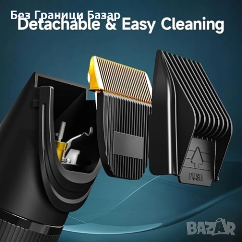 Нов мъжки Професионален тример за брада и коса с 5 степени и 4 гребена, снимка 3 - Машинки за подстригване - 52463403