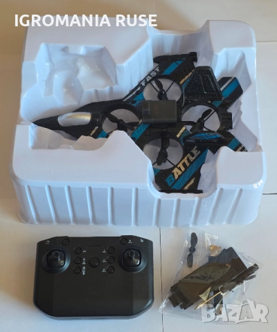 САМОЛЕТ ДИСТАНЦИОННО AIRPLANE AIRCRAFT DRONE ДРОН  Remote Control RC 2.4G With Light , снимка 8 - Дронове и аксесоари - 52931740