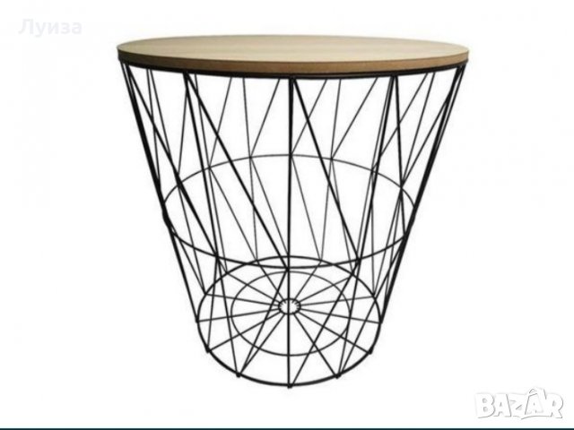 Хит в интериора! Холна масичка-метал и дърво, снимка 2 - Маси - 30070266