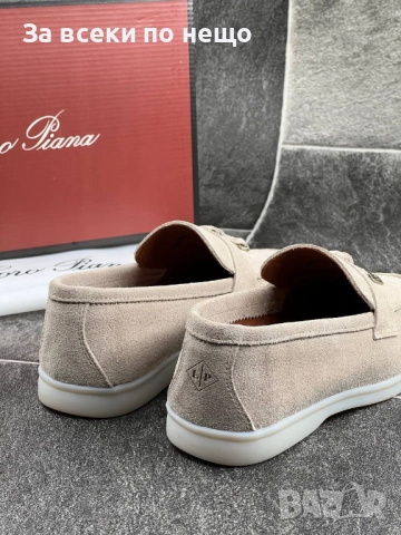 Loro Piana Мъжки Тъмно Бежови Обувки Естествена Кожа Лоро Пиана Код E832, снимка 4 - Ежедневни обувки - 51477830