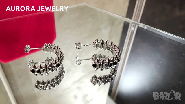 CARTIER Clash de Cartier White Gold Hoop Дамски Обеци, снимка 7 - Обеци - 55931954