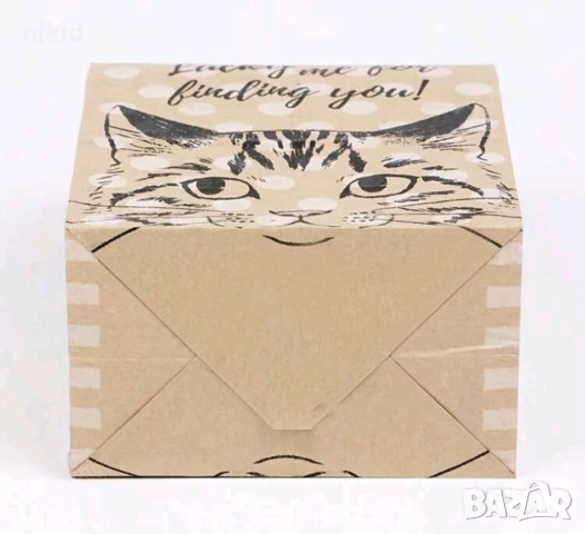 Коте Котка Котки хартиени пакети торбички подаръчни опаковки + лепенка торба плик опаковка торбички, снимка 3 - Други - 51182528