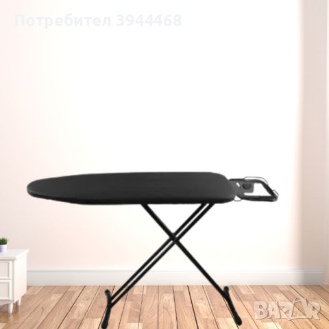 Луксозна маса за гладене с подвижна подложка за ютия, черна, снимка 1
