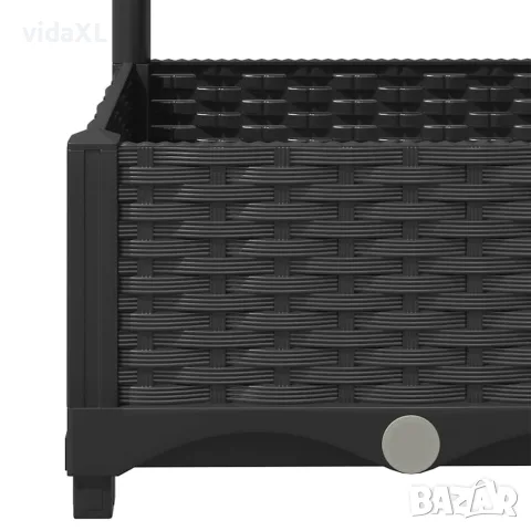 vidaXL Градинска саксия с решетка, черна, 120x40x121,5 см, полипропилен, снимка 6 - Саксии и кашпи - 56146772