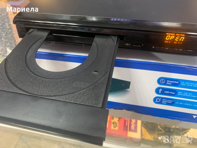 DVD плейър за телевизор, HDMI AV конектор, USB вход, микрофон, NTSC/PAL система, снимка 7 - Друга електроника - 52398893