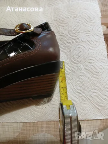 Затворени дамски обувки на платформа , снимка 6 - Дамски елегантни обувки - 47613737