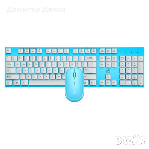 Безжични Wireless клавиатура и мишка за компютър KMT1, снимка 6 - Клавиатури и мишки - 48322010