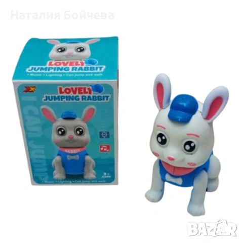 Скачащо зайче – Светеща и танцуваща музикална играчка, снимка 7 - Музикални играчки - 53381175