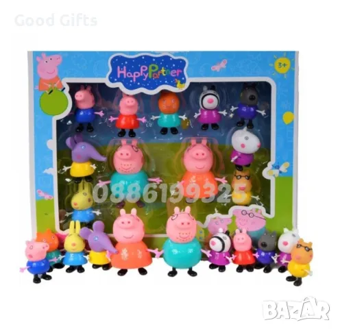 Голям комплект фигурки Пепа Пиг и семейството,  11броя фигурки Peppa Pig