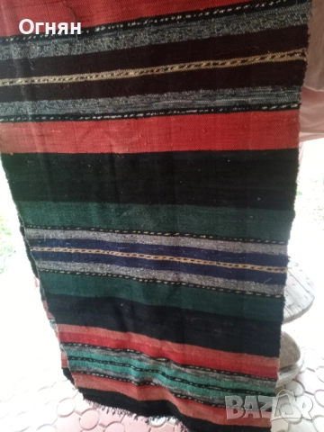 Домашна -Черга ръчно тъкана. Памук Размер 0,70х2,80м., снимка 4 - Антикварни и старинни предмети - 52185052