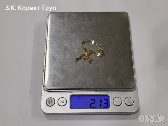 Златна гривна 14К / 2,13 гр., снимка 8 - Гривни - 55782560
