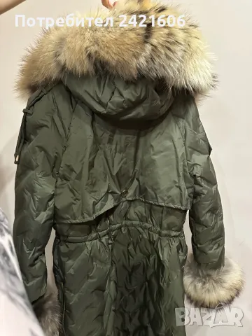 Парка от естествен косъм размер М , снимка 5 - Якета - 48326729