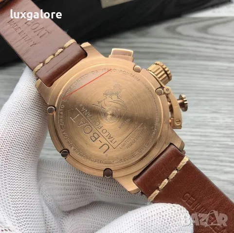 Mъжки часовник U-Boat U-51 Chimera Bronze с кварцов механизъм, снимка 4 - Мъжки - 47638790