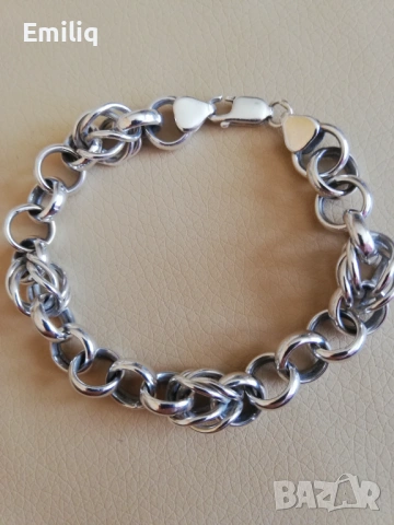  Масивна Сребърна Гривна