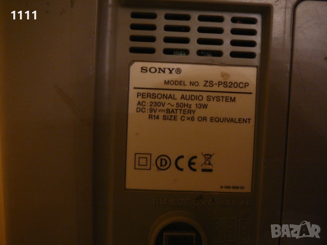 SONY ZS-PS20CP, снимка 10 - Ресийвъри, усилватели, смесителни пултове - 35341007