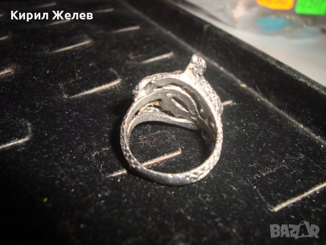 ХЕВИ-МЕТАЛ ПОСРЕБРЕН ПРЪСТЕН с ПРЕПЛЕТЕНИ ЗМИИ 17496, снимка 3 - Пръстени - 31247382