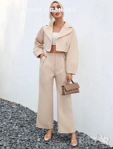 Стилен комплект сако и панталон , снимка 4 - Комплекти - 44365495