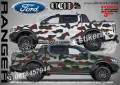 Ford Ranger SK-SJV3-F-RAN Кaмуфлаж Офроуд Джип Пикап Лодка Camouflage Off-Road стикери, снимка 1