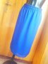 Турско синя пола под коляно ХЛ, снимка 1 - Поли - 29580514