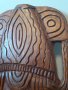 Дърворезба пано, маска на мъж и жена, снимка 8