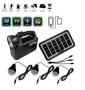 Соларна осветително-зарядна система GD Lite GD-8017 Music, фенер, соларен панел, 3xLED лампи 