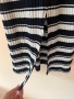 H&M Дълга рипсена рокля на черно/бежово райе с малка цепка отзад XS по етикет,но по-скоро е S / M 🖤, снимка 6