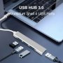 Type-C To USB 3.0 Хъб HUB за Lenovo Macbook HP смартфони и др., снимка 1 - Кабели и адаптери - 35237232