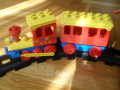 Лего Дупло влак с релси - сет, винтаж, снимка 1 - Влакчета, самолети, хеликоптери - 36391250