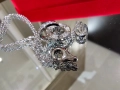 CARTIER Love White Gold Paved Diamonds Chain Дамскo Колие, снимка 8