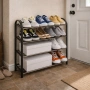 Етажерка за обувки на 4 нива до 12 чифта - стилна и здрава, снимка 2