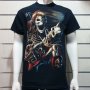 Нова мъжка тениска с дигитален печат Скелет с китара, снимка 1 - Тениски - 30116241