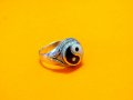 Старинен красив мъжки сребърен пръстен с символът Ин и ЯН  - Балансирай Енергиите в теб и бъди здрав, снимка 1 - Пръстени - 38604416