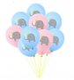 Слон слонче син розов Обикновен надуваем латекс латексов балон парти хелий или газ