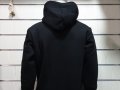 Нов мъжки изчистен черен суичър с качулка и джобчета, снимка 5