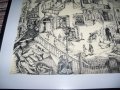 "Чуден град" страхотна картина -графика на худ. Десислава Илиева, снимка 11